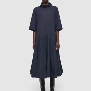 COS Funnel Neck Dress in Navy